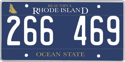 RI license plate 266469