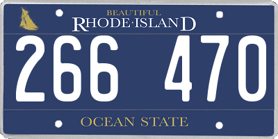 RI license plate 266470