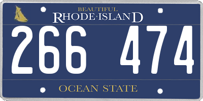 RI license plate 266474