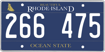 RI license plate 266475