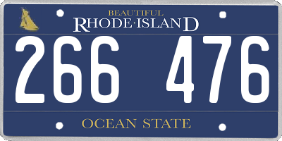RI license plate 266476