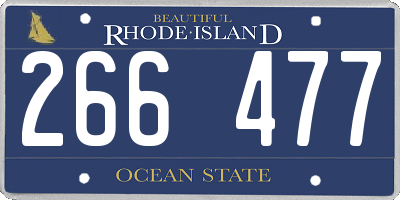 RI license plate 266477