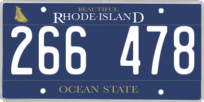 RI license plate 266478