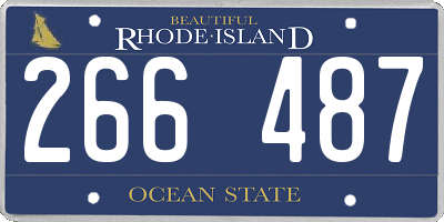 RI license plate 266487