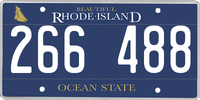 RI license plate 266488