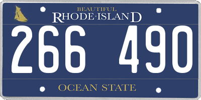 RI license plate 266490