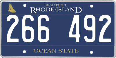 RI license plate 266492