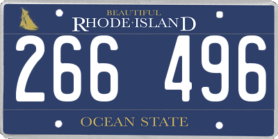 RI license plate 266496