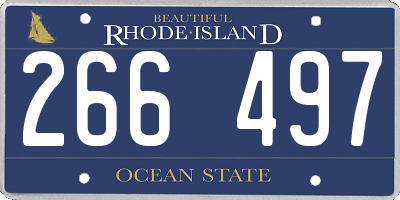 RI license plate 266497