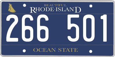 RI license plate 266501