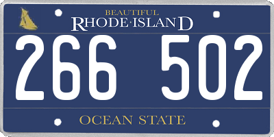 RI license plate 266502
