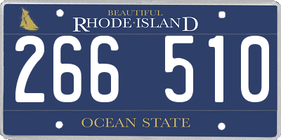 RI license plate 266510