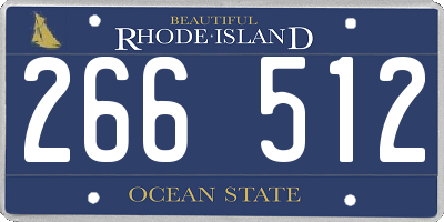 RI license plate 266512