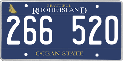 RI license plate 266520