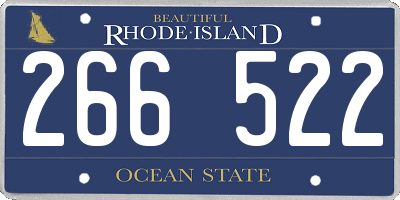 RI license plate 266522