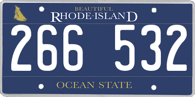 RI license plate 266532