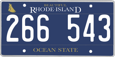 RI license plate 266543