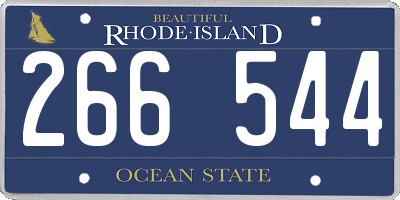 RI license plate 266544