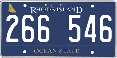 RI license plate 266546