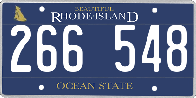 RI license plate 266548