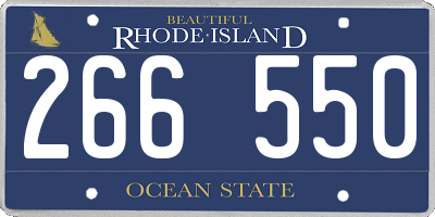 RI license plate 266550