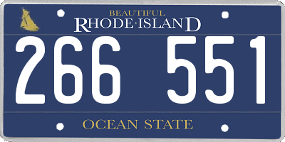 RI license plate 266551