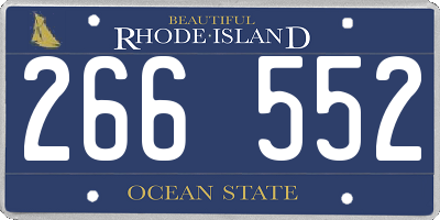 RI license plate 266552