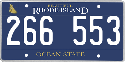 RI license plate 266553