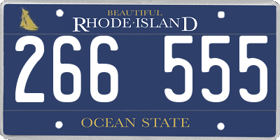 RI license plate 266555