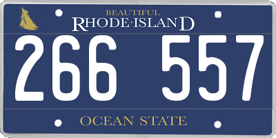 RI license plate 266557