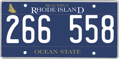 RI license plate 266558