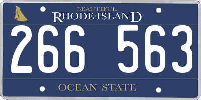 RI license plate 266563