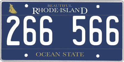 RI license plate 266566