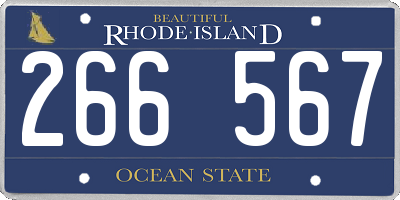 RI license plate 266567