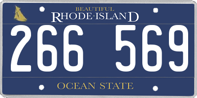 RI license plate 266569