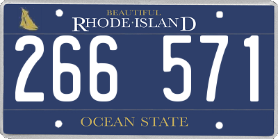 RI license plate 266571