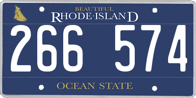 RI license plate 266574