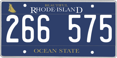 RI license plate 266575