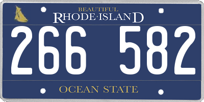 RI license plate 266582