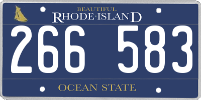 RI license plate 266583