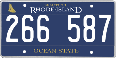 RI license plate 266587