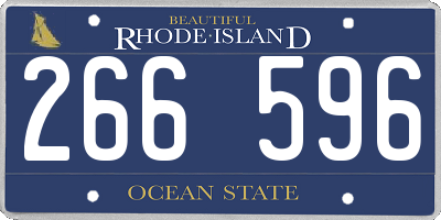 RI license plate 266596
