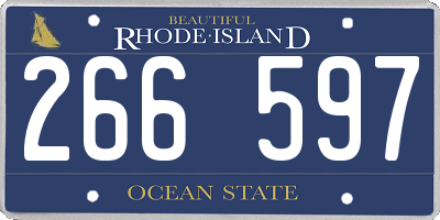 RI license plate 266597
