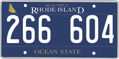 RI license plate 266604