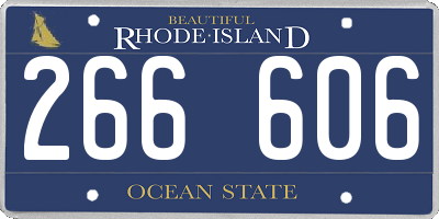 RI license plate 266606