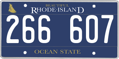RI license plate 266607