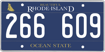 RI license plate 266609