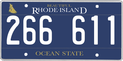 RI license plate 266611