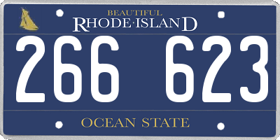 RI license plate 266623