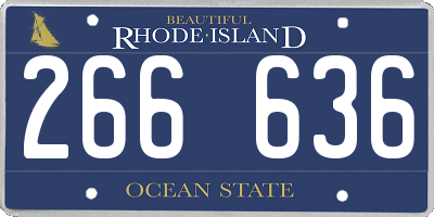 RI license plate 266636